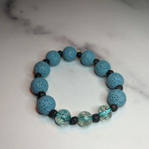 Handcrafted lava stone bracelet